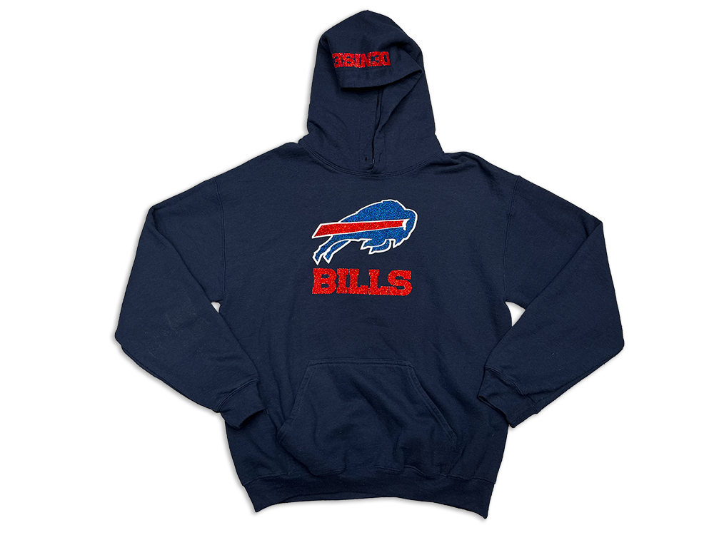 Gildan Heavy Blend Buffalo Bills Denise Glitter Hoodie Sweatshirt