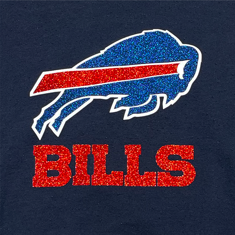 Gildan Heavy Blend Buffalo Bills Denise Glitter Hoodie Sweatshirt