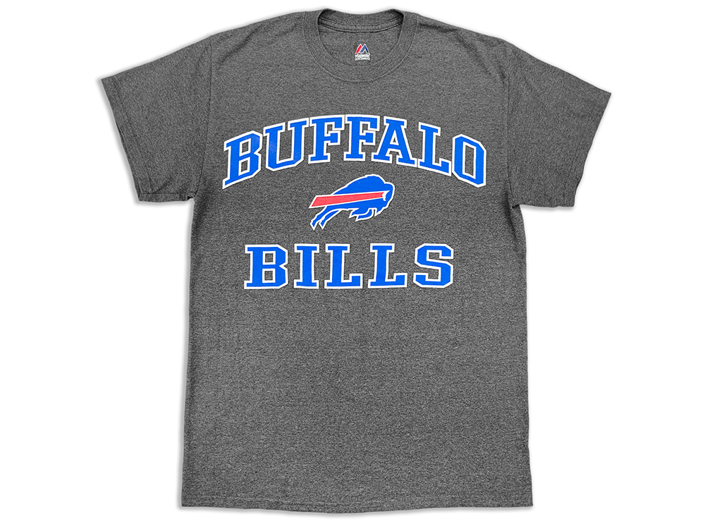 Majestic Buffalo Bills Classic Arch Crewneck T-Shirt