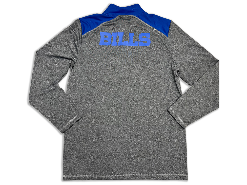 NFL Team Apparel Bills Quarter Zip Longsleeve Pullover