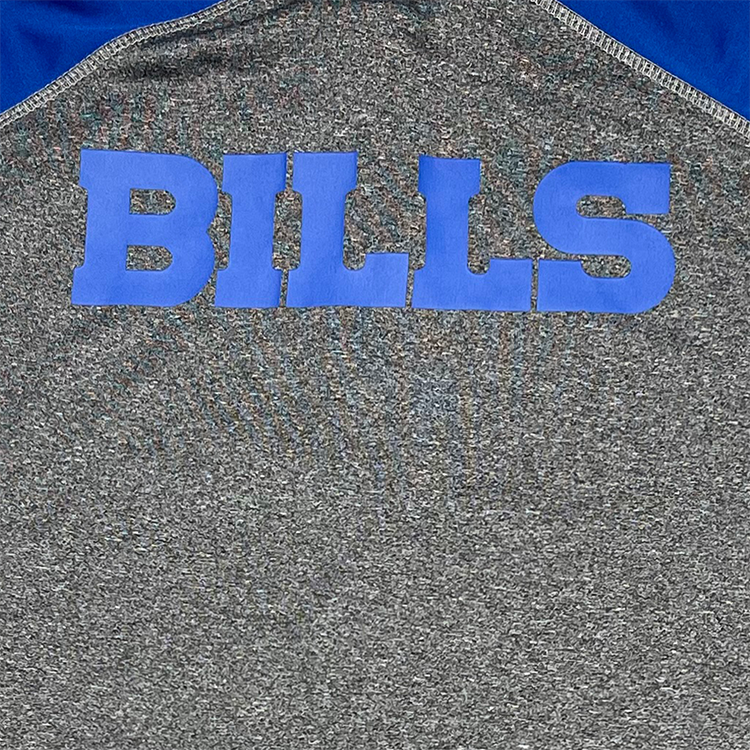 NFL Team Apparel Bills Quarter Zip Longsleeve Pullover