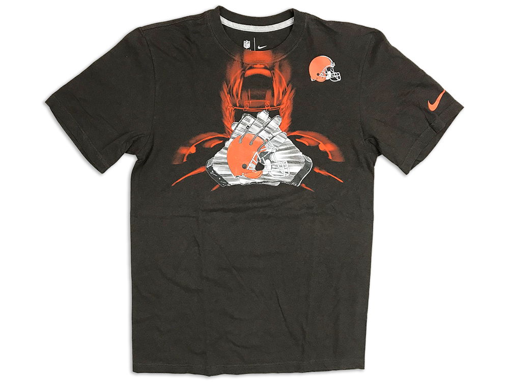 Nike Cleveland Browns Crossed Gloves Crewneck T-Shirt