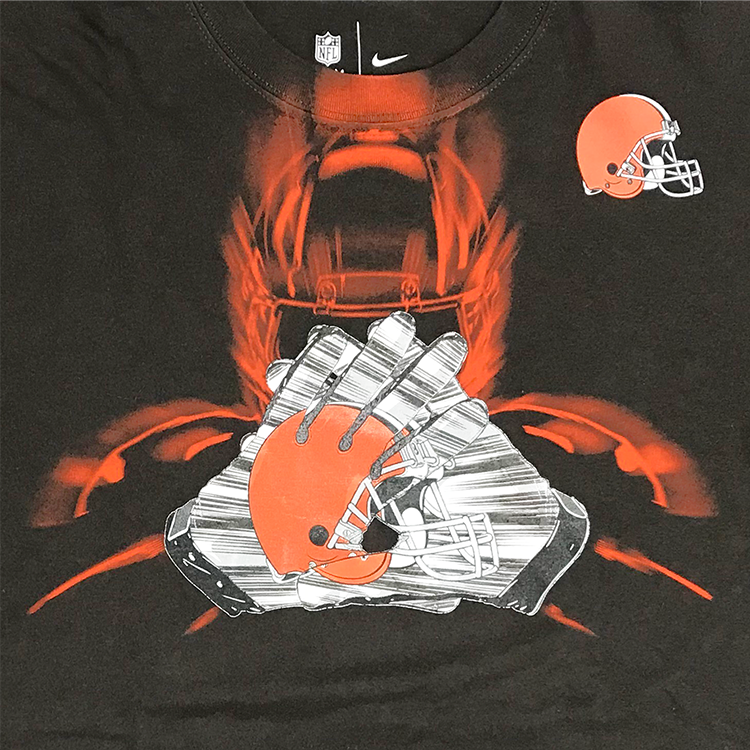 Nike Cleveland Browns Crossed Gloves Crewneck T-Shirt