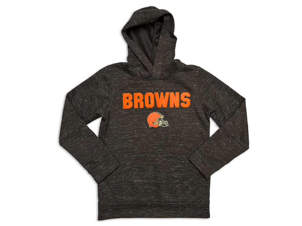 NFL Team Apparel Browns Puff Ink Hoodie Sweatshirt