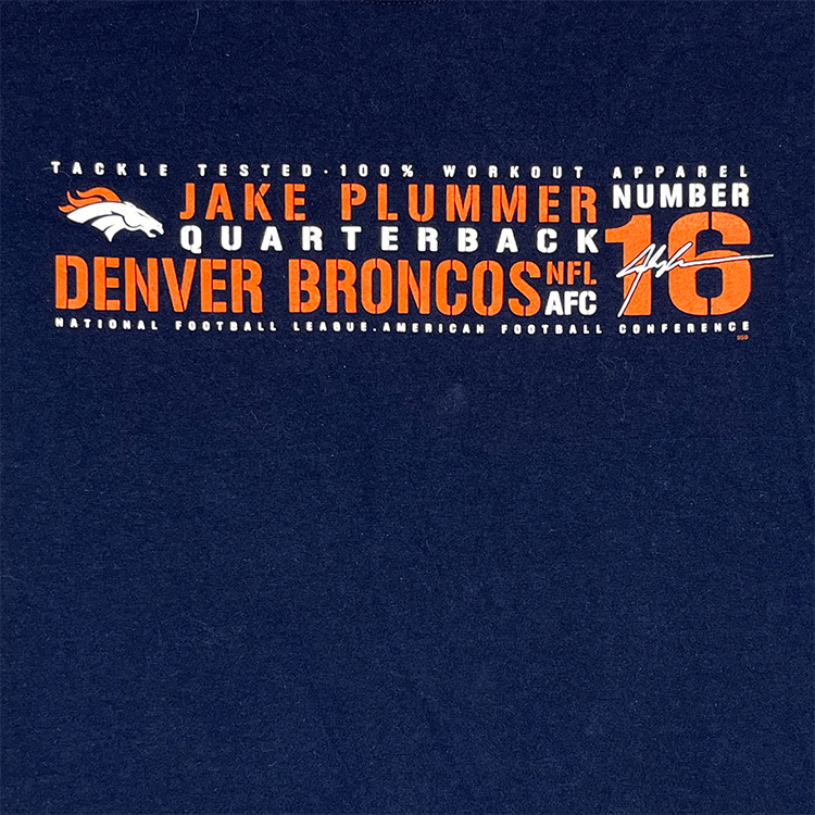 NFL Brand Workout Apparel Jake Plummer 16 T-Shirt