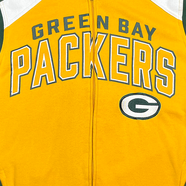 G-III Apparel Green Bay Packers Two-Toned Full-Zip Hoodie Sweatshirt