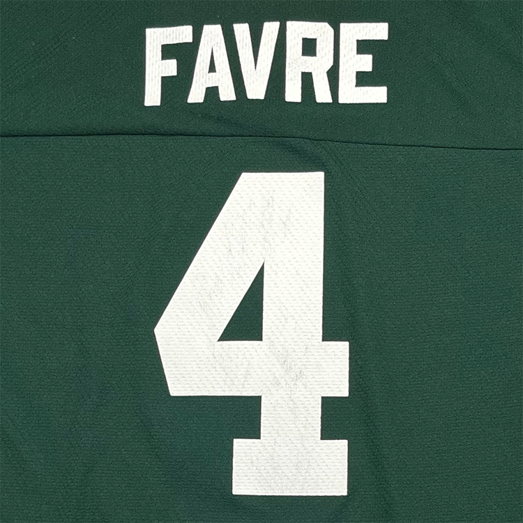 Logo 7 Green Bay Packers Brett Favre 4 Replica Home Jersey