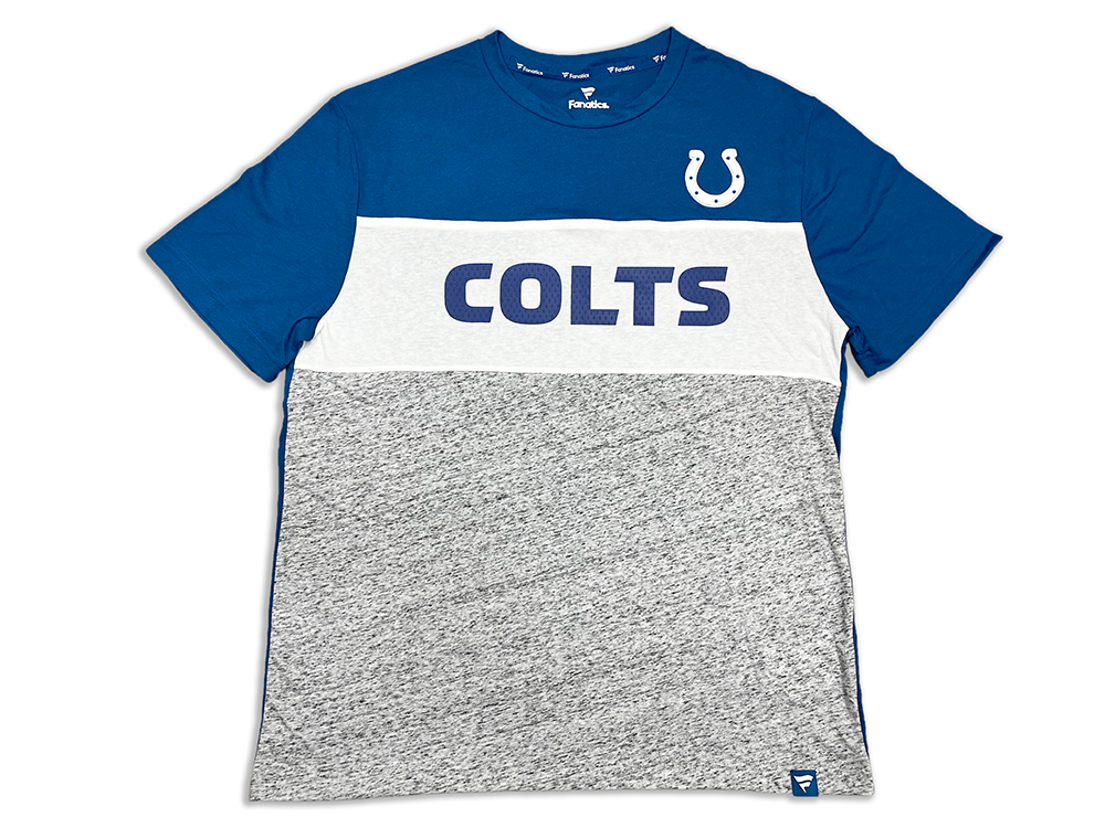 Fanatics Indianapolis Colts Color Block Crewneck T-Shirt