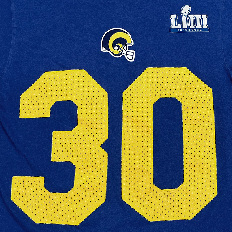 Fanatics Los Angeles Rams Todd Gurley 30 Super Bowl LIII Jersey T-Shirt
