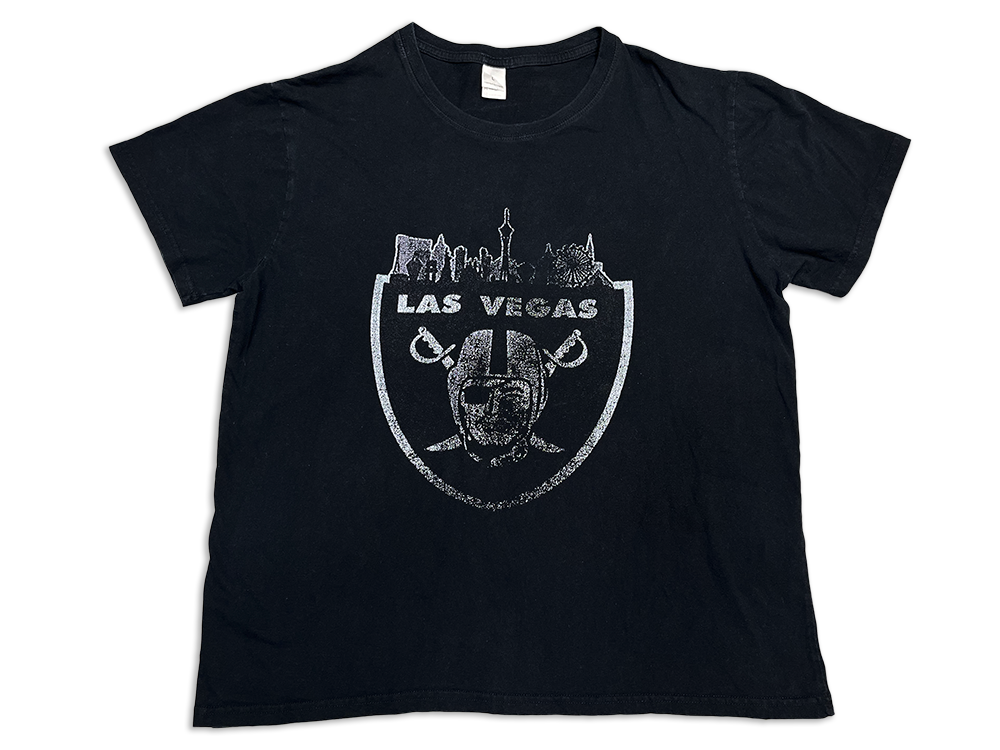 Las Vegas Raiders Skyline Logo Crewneck T-Shirt