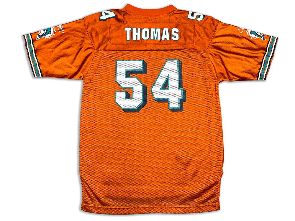 Reebok Miami Dolphins Zach Thomas 54 Replica Alt Home Jersey