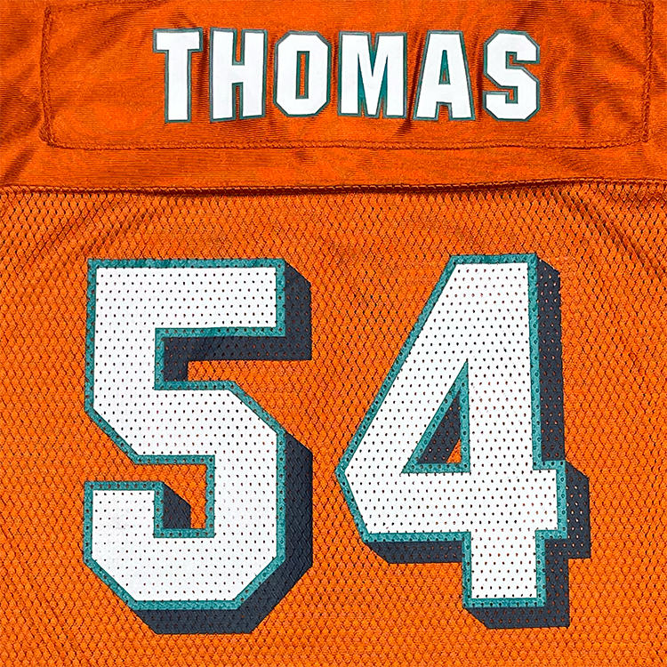Reebok Miami Dolphins Zach Thomas 54 Replica Alt Home Jersey
