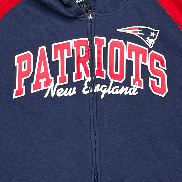 HandsHigh New England Patriots 2-Tone Full-Zip Hoodie Sweatshirt