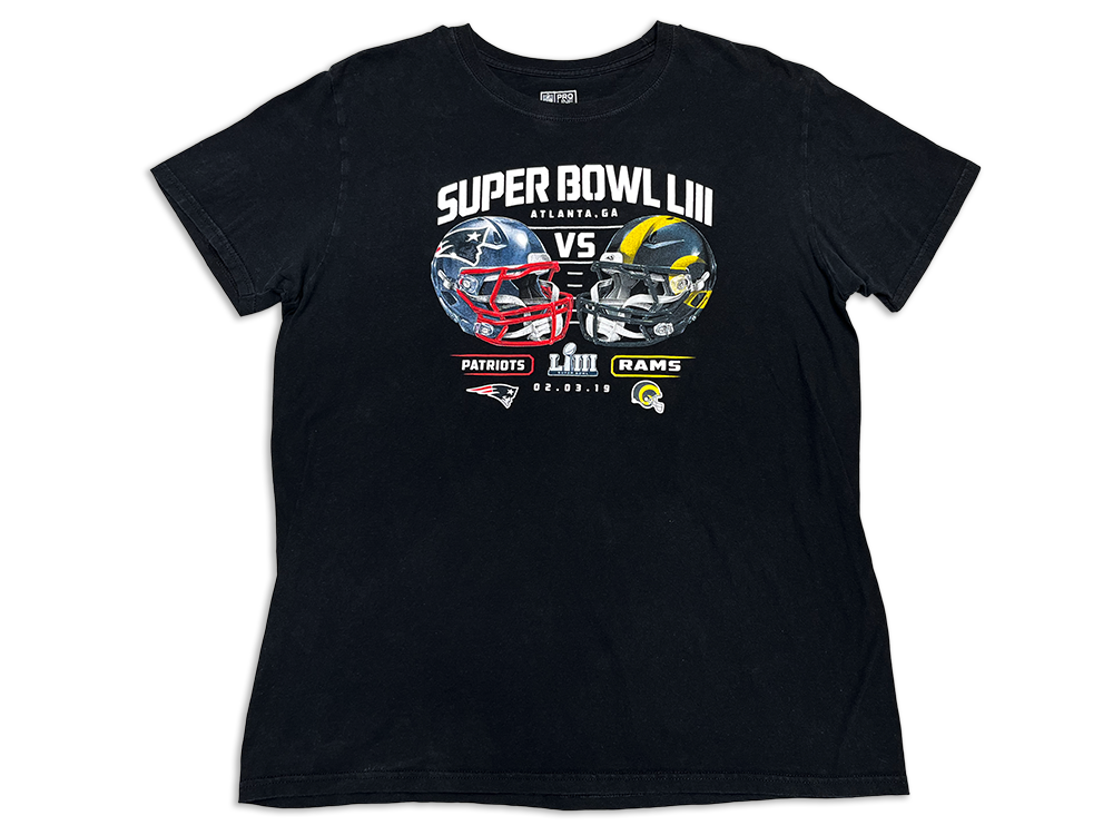 NFL ProLine Fanatics Super Bowl LIII Patriots vs. Rams T-Shirt