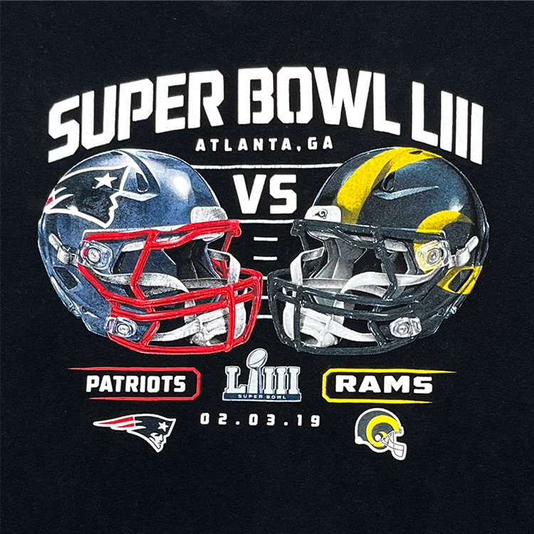 NFL ProLine Fanatics Super Bowl LIII Patriots vs. Rams T-Shirt