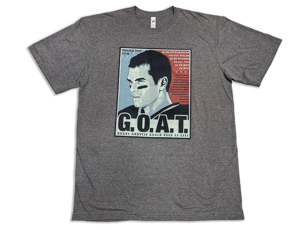 Tom Brady G.O.A.T. Thank You Tom Crewneck T-Shirt