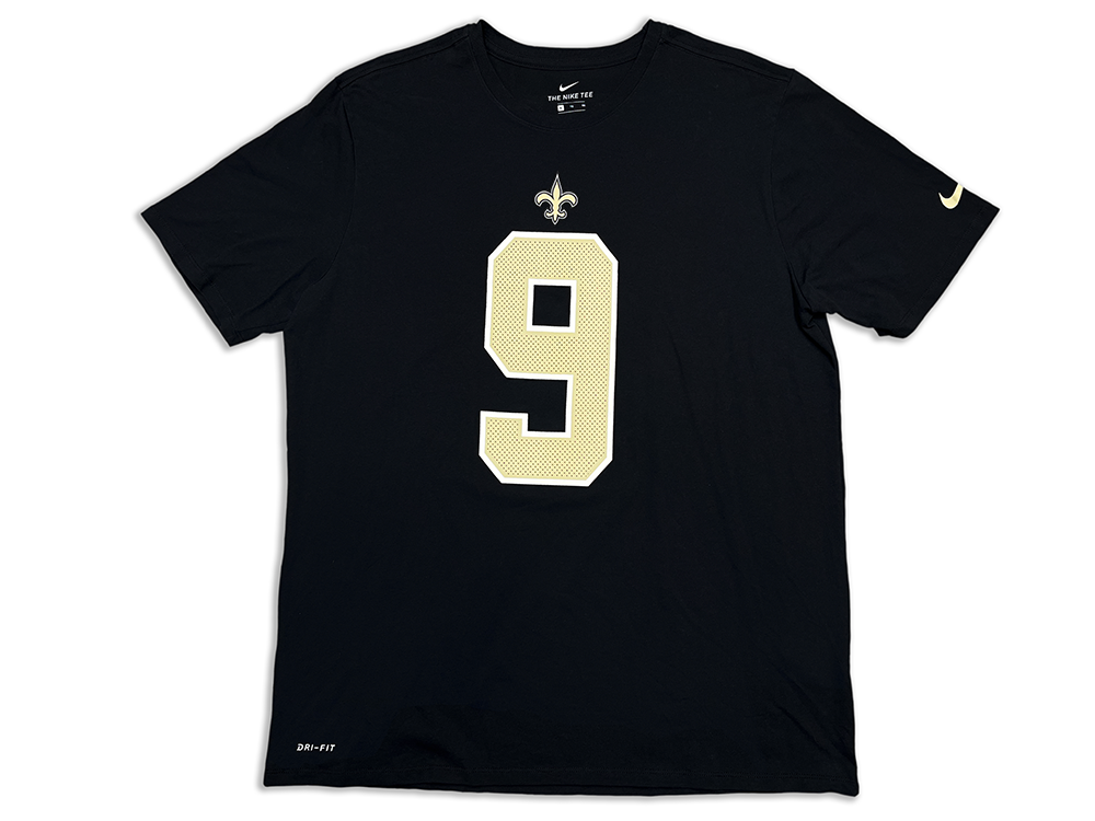 Nike Dri-Fit New Orleans Saints Drew Brees 9 Jersey T-Shirt