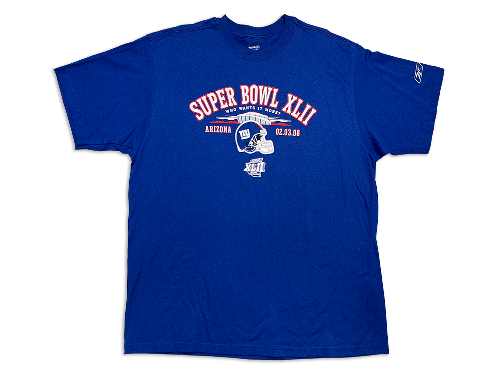 Reebok NY Giants Super Bowl XLII Who Wants it More? T-Shirt