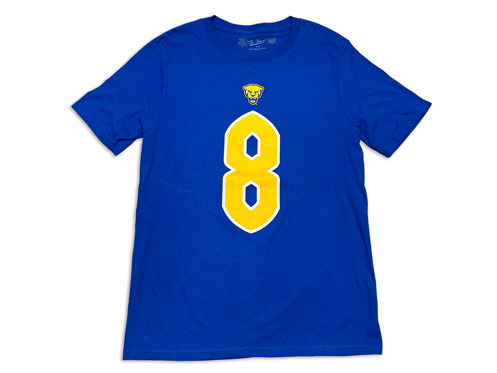 The Victory Brand Pitt Panthers Kenny Pickett 8 Jersey T-Shirt