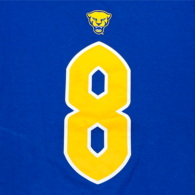 The Victory Brand Pitt Panthers Kenny Pickett 8 Jersey T-Shirt