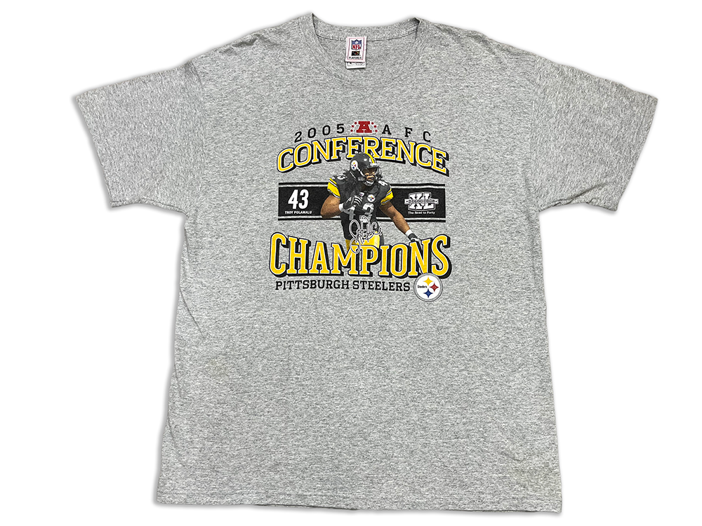 NFL Brand 2005 AFC Champions Pittsburgh Steelers ft. Troy Polamalu T-Shirt