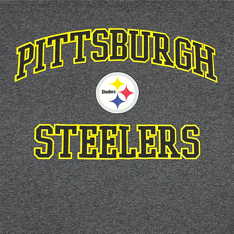 Alstyle Pittsburgh Steelers Classic Arch Crewneck T-Shirt