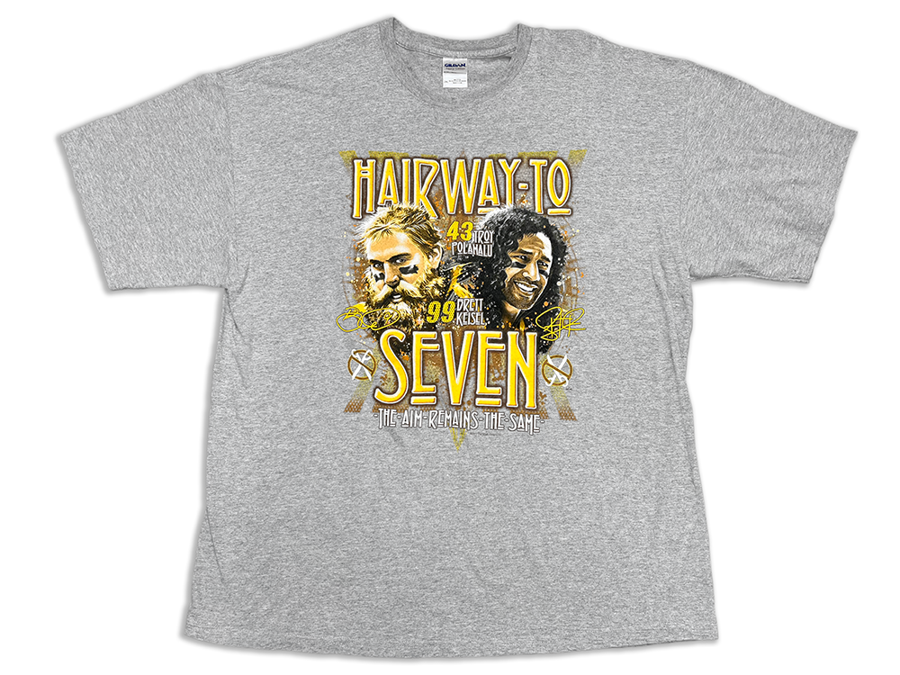 Fanatics Only Hairway to Seven Troy Polamalu 43 & Brett Keisel 99 T-Shirt