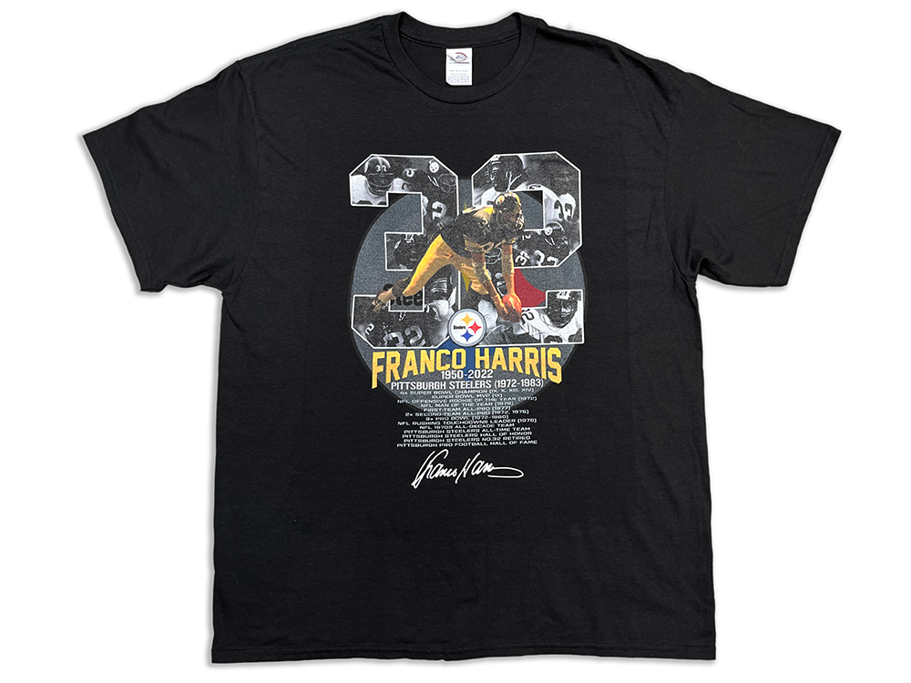 Delta Apparel Franco Harris 1950-2022 Commemorative T-Shirt