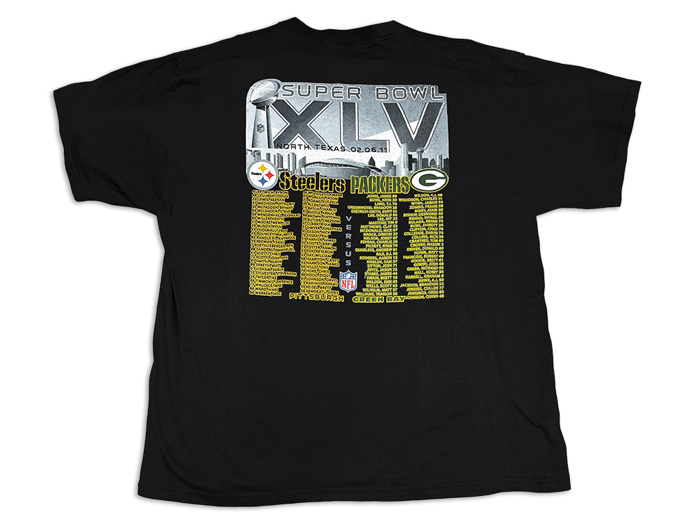 Delta Pro Wear Steelers-Packers SBXLV Roster T-Shirt