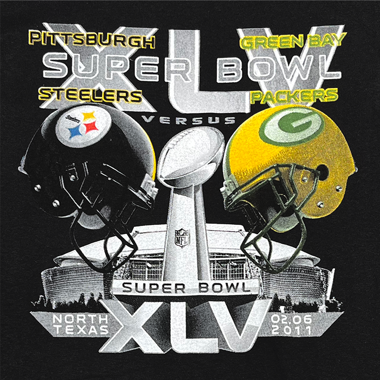 Delta Pro Wear Steelers-Packers SBXLV Roster T-Shirt