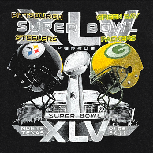 Delta Pro Wear Steelers-Packers SBXLV Roster T-Shirt