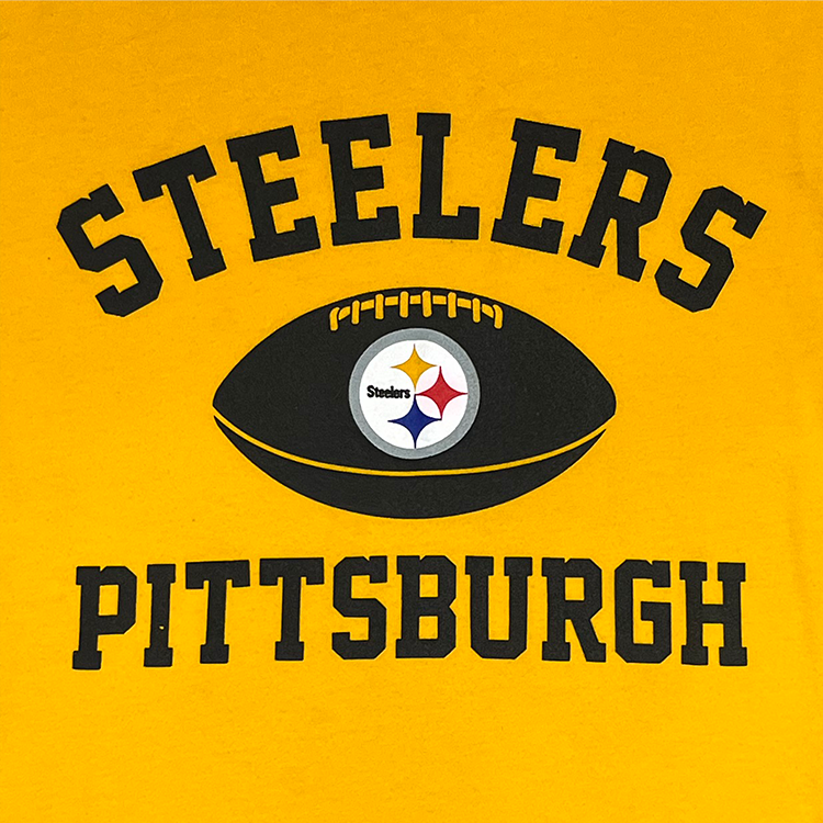 NFL Team Apparel Steelers Logo Football Crewneck T-Shirt