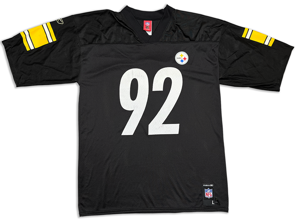 Reebok Pittsburgh Steelers James Harrison 92 Replica Home Jersey