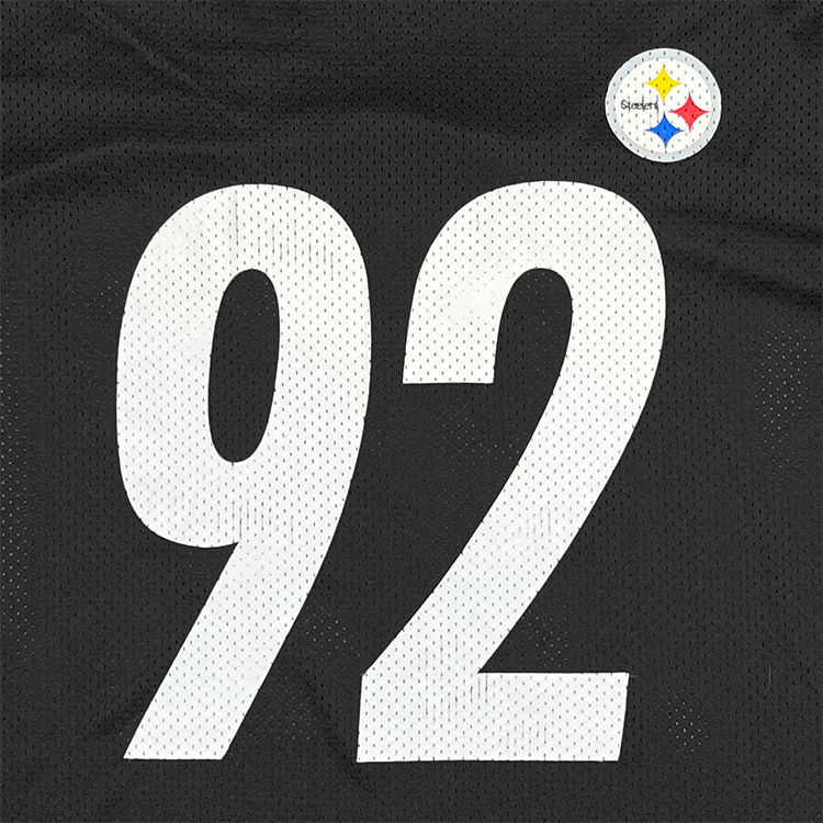 Reebok Pittsburgh Steelers James Harrison 92 Replica Home Jersey