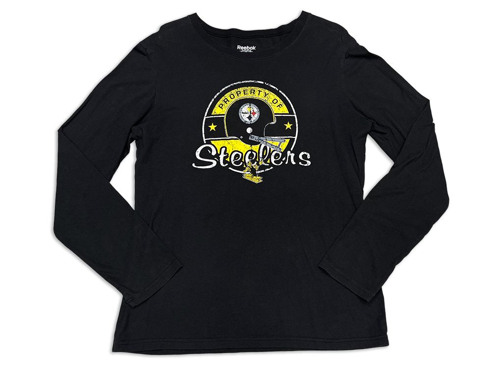 Reebok Property of Steelers Scoop Neck Longsleeve T-Shirt