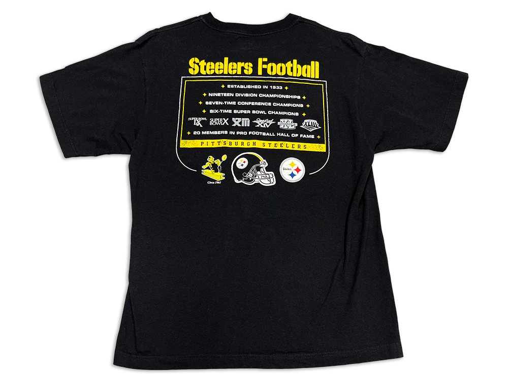 Reebok Steelers Football 6X Super Bowl Champions Size M T-Shirt