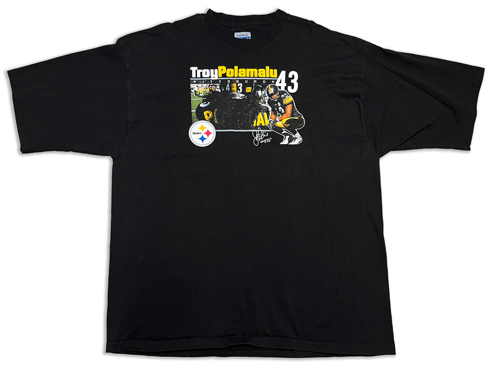 Reebok Troy Polamalu 43 Galatians 2:20 Crewneck T-Shirt