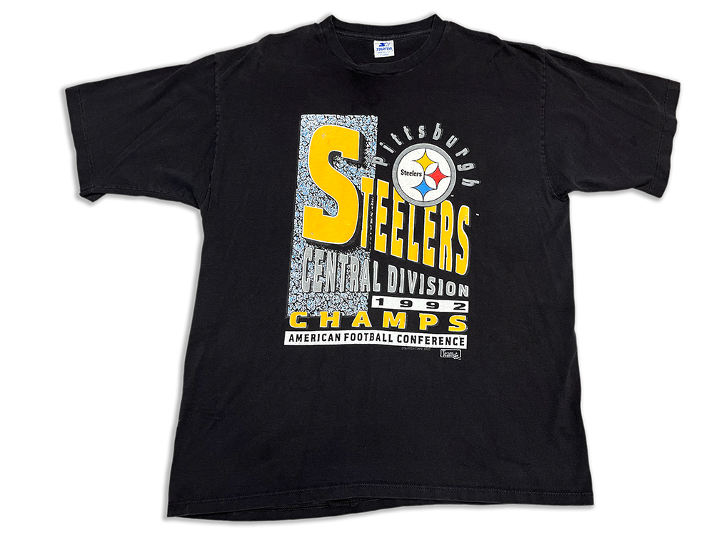 Starter Pittsburgh Steelers 1992 Central Division Champs T-Shirt