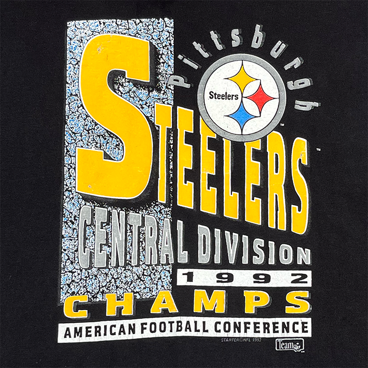 Starter Pittsburgh Steelers 1992 Central Division Champs T-Shirt