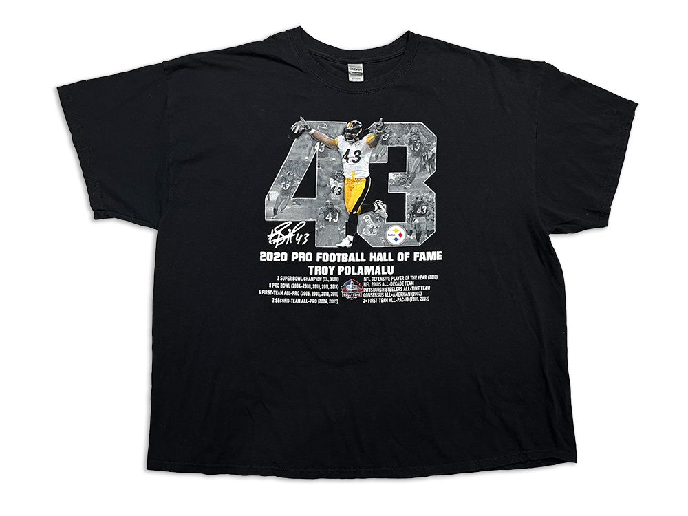 Gildan Troy Polamalu 2020 Pro Football Hall of Fame T-Shirt