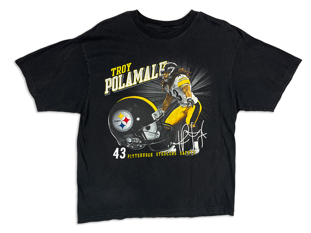 Reebok Troy Polamalu 43 Pittsburgh Steelers Safety T-Shirt