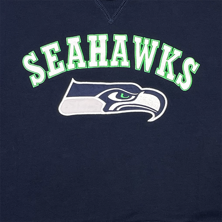 Seattle Seahawks Embroidered Applique Hoodie Sweatshirt,