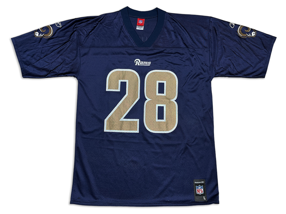 Reebok St. Louis Rams Marshall Faulk 28 Replica Home Jersey
