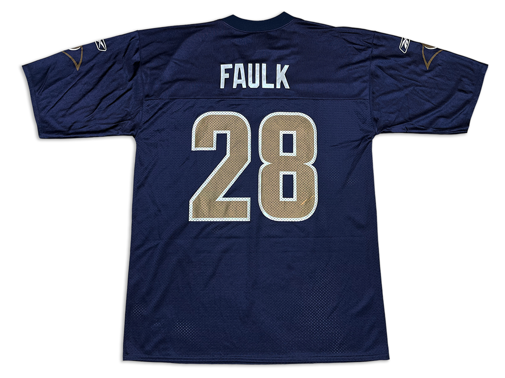 Reebok St. Louis Rams Marshall Faulk 28 Replica Home Jersey