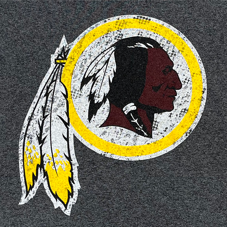 NFL Team Apparel Washington Redskins Distressed Logo T-Shirt