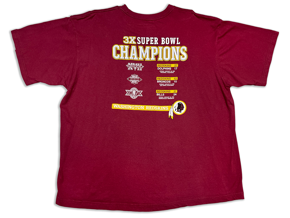 Reebok Washington Redskins 3-Time SB Champions T-Shirt