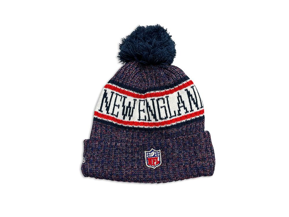 New Era brand New England Patriots Cold Weather Pom Knit Cap